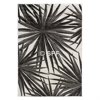 Eden Indoor/Outdoor Palm Black Rug
